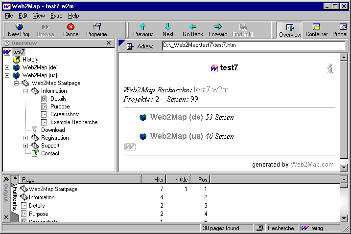 Web2Map Screenshot